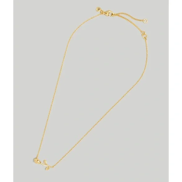 NEW MADEWELL Rose Pendant Necklace Vintage Gold - Picture 2 of 7